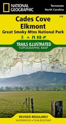 Cades Cove Elkmont Smoky Mountain Sectional Map